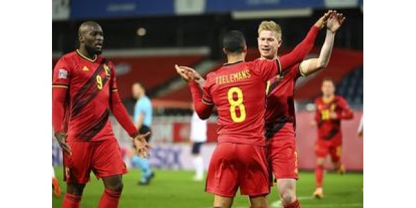 Équipe de Belgique de football è orgoglioso di Kevin De Bruyne di Romelu Lukaku